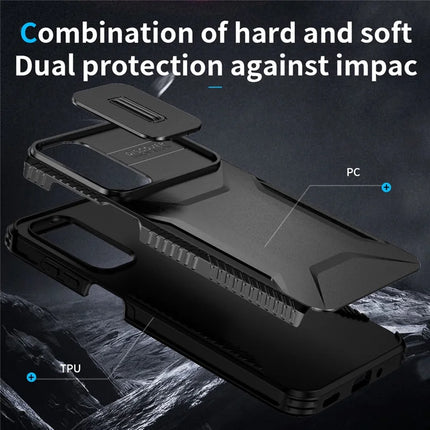 For Samsung Galaxy A16 5G / A16 4G Case Camshield TPU+PC Phone Cover Non-Slip Side Edge
