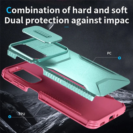For Samsung Galaxy A16 5G / A16 4G Case Camshield TPU+PC Phone Cover Non-Slip Side Edge