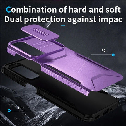 For Samsung Galaxy A16 5G / A16 4G Case Camshield TPU+PC Phone Cover Non-Slip Side Edge