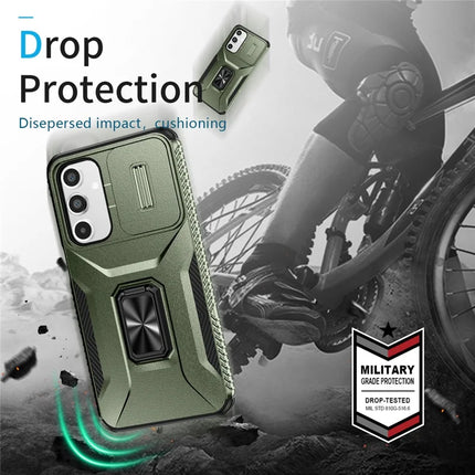 For Samsung Galaxy A16 5G / A16 4G Case Camshield Kickstand TPU+PC Anti-Slip Phone Cover