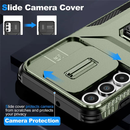 For Samsung Galaxy A16 5G / A16 4G Case Camshield Kickstand TPU+PC Anti-Slip Phone Cover