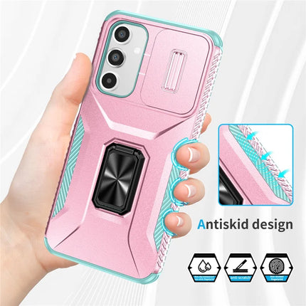For Samsung Galaxy A16 5G / A16 4G Case Camshield Kickstand TPU+PC Anti-Slip Phone Cover