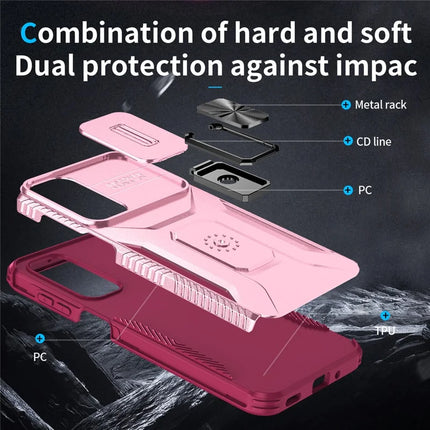 For Samsung Galaxy A16 5G / A16 4G Case Camshield Kickstand TPU+PC Anti-Slip Phone Cover