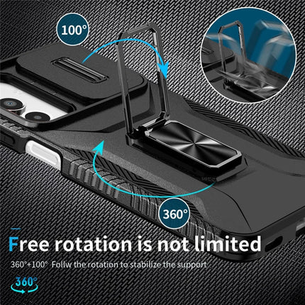 For Samsung Galaxy A16 5G / A16 4G Case Camshield Kickstand TPU+PC Anti-Slip Phone Cover