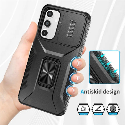For Samsung Galaxy A16 5G / A16 4G Case Camshield Kickstand TPU+PC Anti-Slip Phone Cover