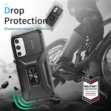 For Samsung Galaxy A16 5G / A16 4G Case Camshield Kickstand TPU+PC Anti-Slip Phone Cover