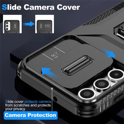 For Samsung Galaxy A16 5G / A16 4G Case Camshield Kickstand TPU+PC Anti-Slip Phone Cover