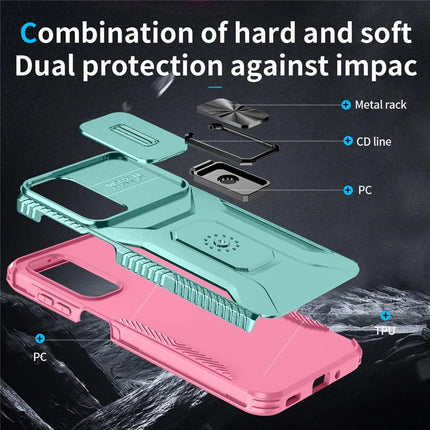 For Samsung Galaxy A16 5G / A16 4G Case Camshield Kickstand TPU+PC Anti-Slip Phone Cover
