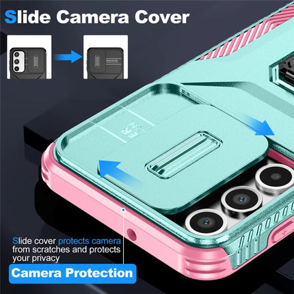 For Samsung Galaxy A16 5G / A16 4G Case Camshield Kickstand TPU+PC Anti-Slip Phone Cover
