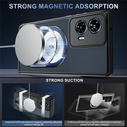 For Motorola Edge 50 Fusion 5G Magnetic Case Heat Dissipation Aromatherapy Kickstand Silicone+PC Phone Cover