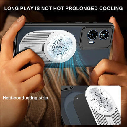 For Motorola Edge 50 Fusion 5G Magnetic Case Heat Dissipation Aromatherapy Kickstand Silicone+PC Phone Cover