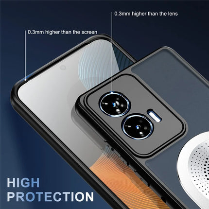 For Motorola Edge 50 Fusion 5G Magnetic Case Heat Dissipation Aromatherapy Kickstand Silicone+PC Phone Cover