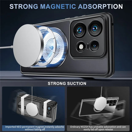 For Motorola Edge 50 Pro 5G Magnetic Case Heat Dissipation Aromatherapy Kickstand Silicone+PC Phone Cover