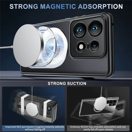For Motorola Edge 50 Pro 5G Magnetic Case Heat Dissipation Aromatherapy Kickstand Silicone+PC Phone Cover