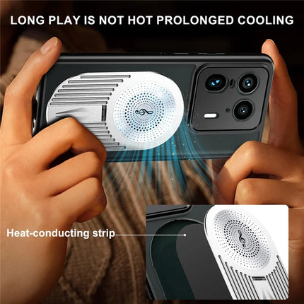 For Motorola Moto X50 Ultra 5G / Edge 50 Ultra 5G Magnetic Case Heat Dissipation Aromatherapy Kickstand Silicone+PC Phone Cover