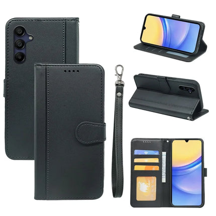 For Samsung Galaxy A16 5G / A16 4G Wallet Case Magnetic Snap Leather Phone Cover with Strap
