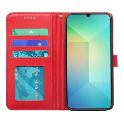 For Samsung Galaxy A06 Wallet Case Magnetic Snap Leather Phone Cover with Strap