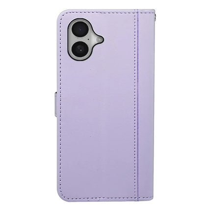 For iPhone 16 Wallet Case Magnetic Snap Leather Phone Cover with Strap