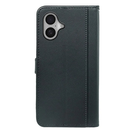 For iPhone 16 Plus Wallet Case Magnetic Snap Leather Phone Cover with Strap