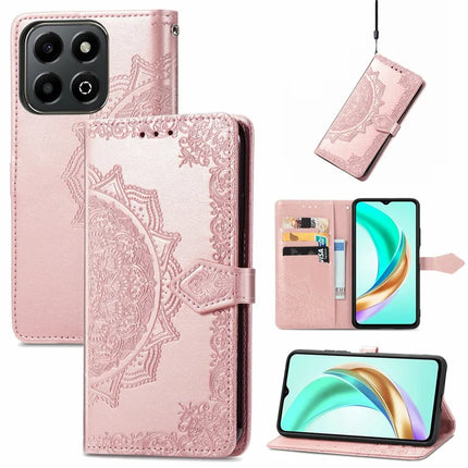For Honor X6b 4G Wallet Case Mandala Flower Leather Phone Cover Stand View