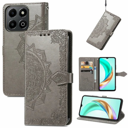 For Honor X6b 4G Wallet Case Mandala Flower Leather Phone Cover Stand View