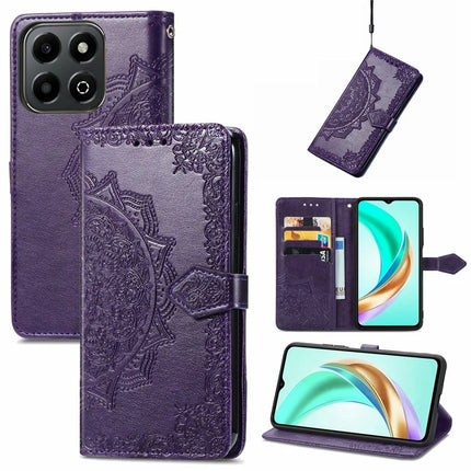For Honor X6b 4G Wallet Case Mandala Flower Leather Phone Cover Stand View