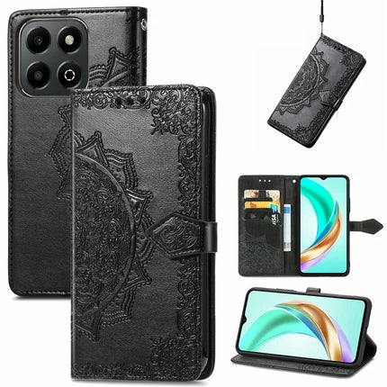 For Honor X6b 4G Wallet Case Mandala Flower Leather Phone Cover Stand View