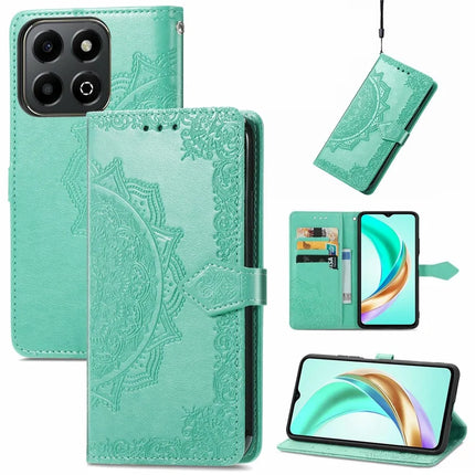 For Honor X6b 4G Wallet Case Mandala Flower Leather Phone Cover Stand View