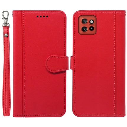 For Motorola Edge 50 Neo 5G / Moto S50 5G / Thinkphone 25 5G Wallet Case Magnetic Snap Leather Phone Cover with Strap - Red