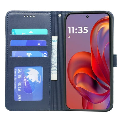 For Motorola Edge 50 Neo 5G / Moto S50 5G / Thinkphone 25 5G Wallet Case Magnetic Snap Leather Phone Cover with Strap