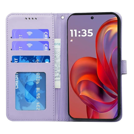 For Motorola Edge 50 Neo 5G / Moto S50 5G / Thinkphone 25 5G Wallet Case Magnetic Snap Leather Phone Cover with Strap