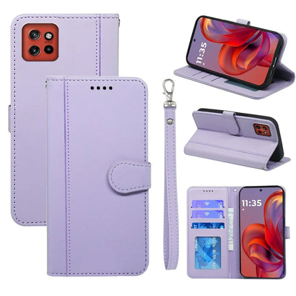 For Motorola Edge 50 Neo 5G / Moto S50 5G / Thinkphone 25 5G Wallet Case Magnetic Snap Leather Phone Cover with Strap