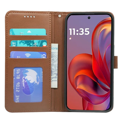 For Motorola Edge 50 Neo 5G / Moto S50 5G / Thinkphone 25 5G Wallet Case Magnetic Snap Leather Phone Cover with Strap