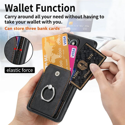 For Honor X6b 4G Case Kickstand Leather+TPU Non-Slip Protective Cover Card Slots