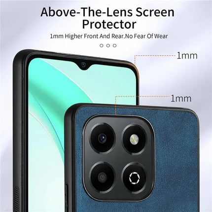 For Honor X6b 4G Case Kickstand Leather+TPU Non-Slip Protective Cover Card Slots