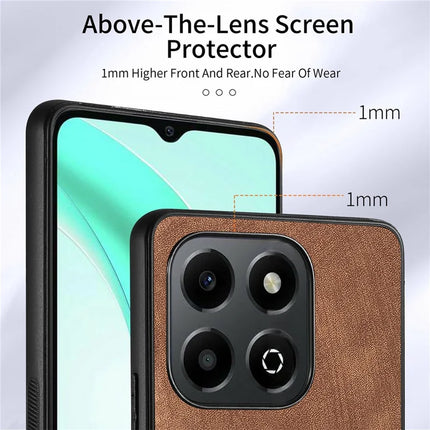 For Honor X6b 4G Case Kickstand Leather+TPU Non-Slip Protective Cover Card Slots