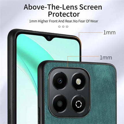 For Honor X6b 4G Case Kickstand Leather+TPU Non-Slip Protective Cover Card Slots