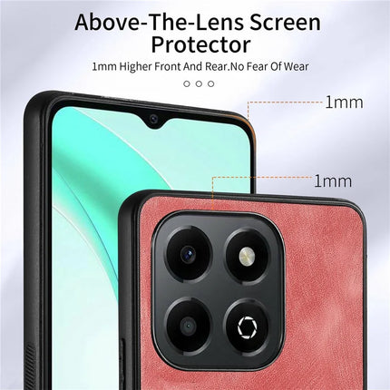 For Honor X6b 4G Case Kickstand Leather+TPU Non-Slip Protective Cover Card Slots