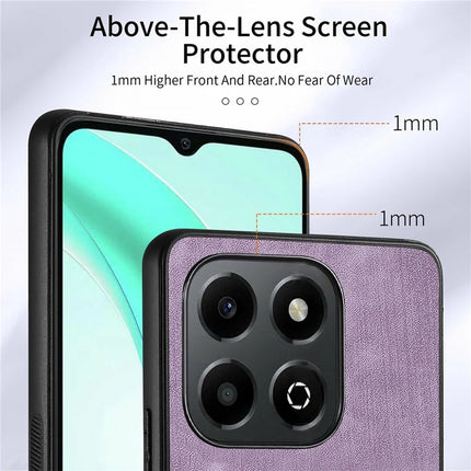 For Honor X6b 4G Case Kickstand Leather+TPU Non-Slip Protective Cover Card Slots
