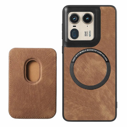 For Motorola Moto X50 Ultra 5G / Edge 50 Ultra 5G Case Leather+TPU Retro Phone Cover with Detachable Card Slot
