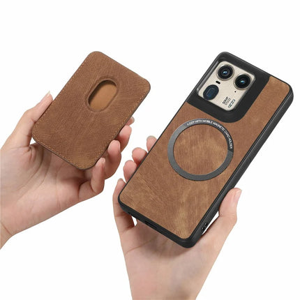 For Motorola Moto X50 Ultra 5G / Edge 50 Ultra 5G Case Leather+TPU Retro Phone Cover with Detachable Card Slot