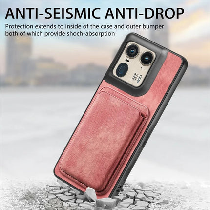 For Motorola Moto X50 Ultra 5G / Edge 50 Ultra 5G Case Leather+TPU Retro Phone Cover with Detachable Card Slot