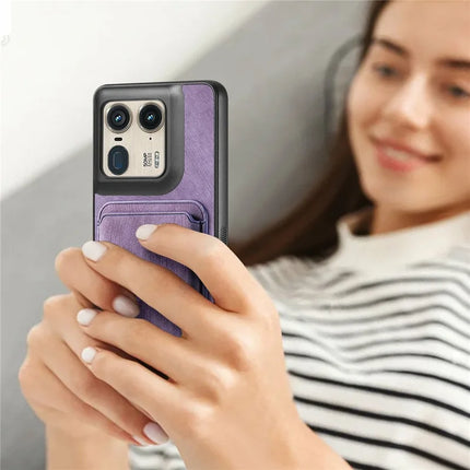 For Motorola Moto X50 Ultra 5G / Edge 50 Ultra 5G Case Leather+TPU Retro Phone Cover with Detachable Card Slot