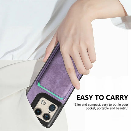 For Motorola Moto X50 Ultra 5G / Edge 50 Ultra 5G Case Leather+TPU Retro Phone Cover with Detachable Card Slot