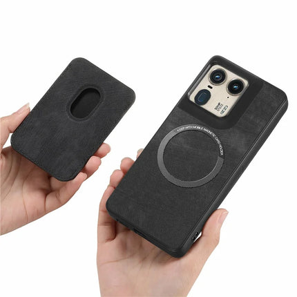 For Motorola Moto X50 Ultra 5G / Edge 50 Ultra 5G Case Leather+TPU Retro Phone Cover with Detachable Card Slot
