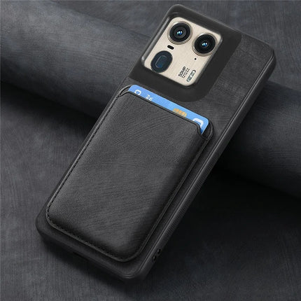 For Motorola Moto X50 Ultra 5G / Edge 50 Ultra 5G Case Leather+TPU Retro Phone Cover with Detachable Card Slot