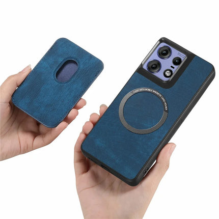 For Motorola Edge 50 Pro 5G Case Leather+TPU Retro Phone Cover with Detachable Card Slot