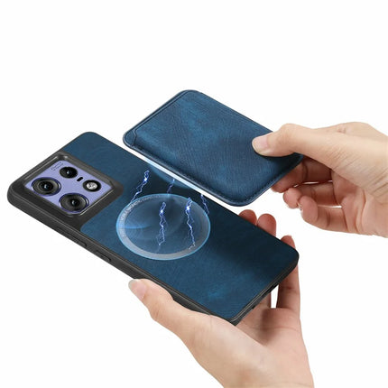 For Motorola Edge 50 Pro 5G Case Leather+TPU Retro Phone Cover with Detachable Card Slot