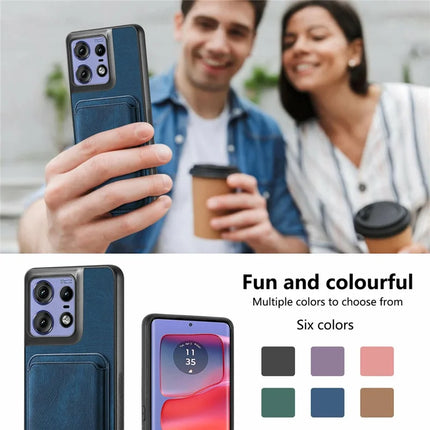 For Motorola Edge 50 Pro 5G Case Leather+TPU Retro Phone Cover with Detachable Card Slot