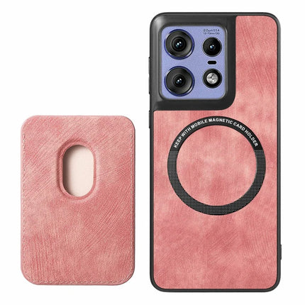 For Motorola Edge 50 Pro 5G Case Leather+TPU Retro Phone Cover with Detachable Card Slot